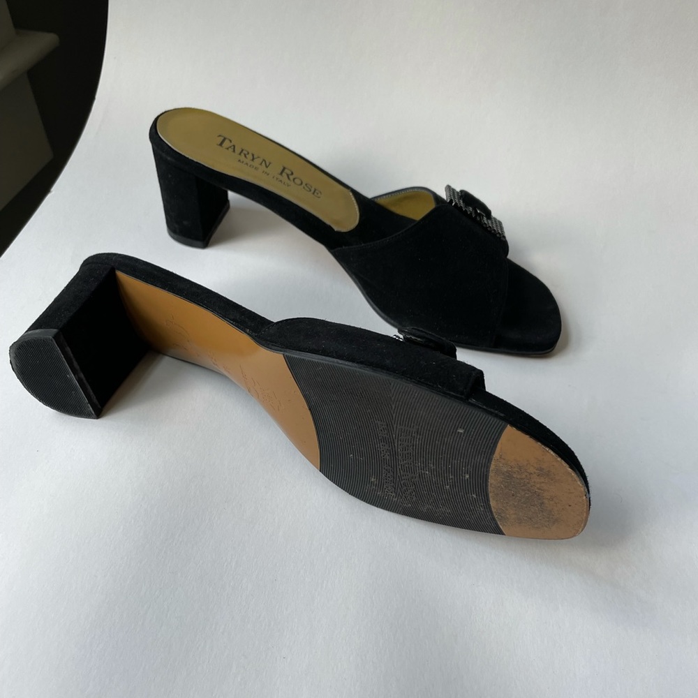 Taryn Rose Madison size 39.5 US9 Blk suede sandal - Picture 8 of 13